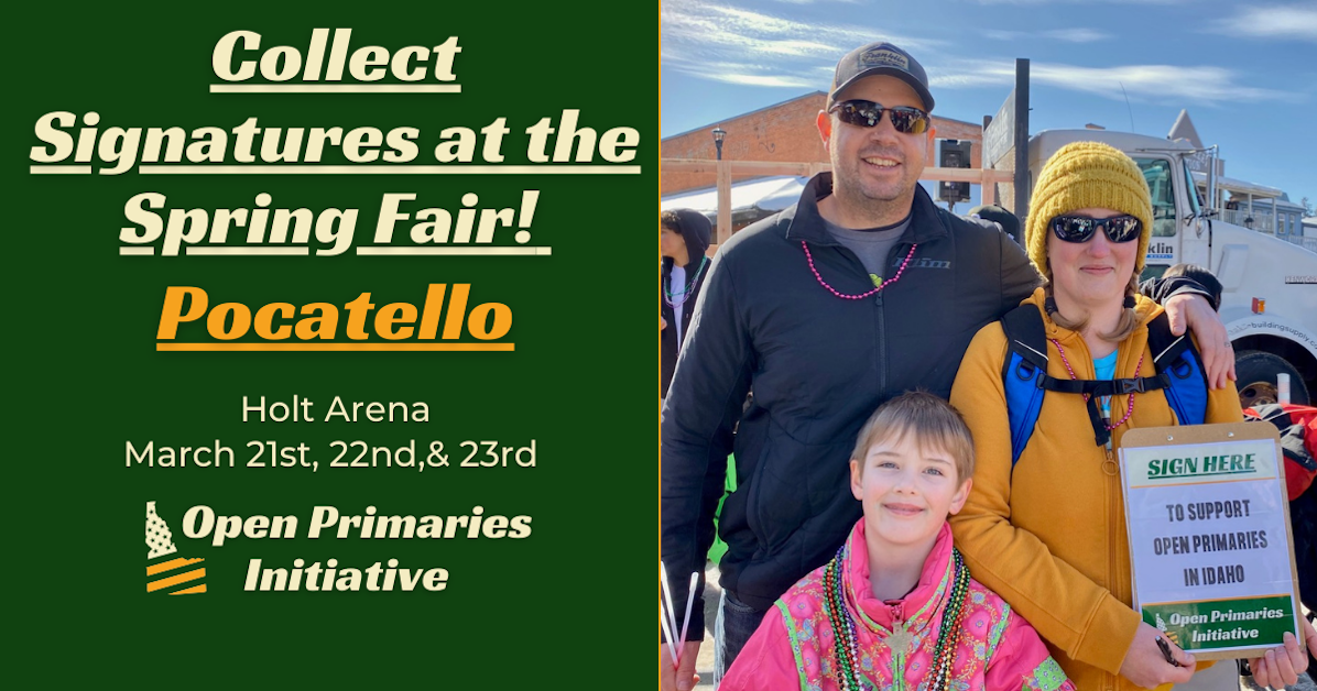 Collect Signatures at the Pocatello Spring Fair! (3/213/23) · Mobilize